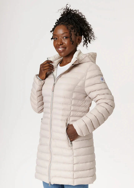 Eleven Elfs Julie Vegan Down Coat - Linen & Off White