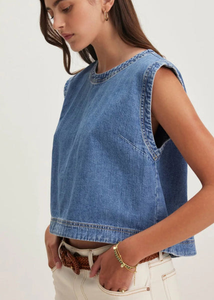 Velvet Loren Denim Top