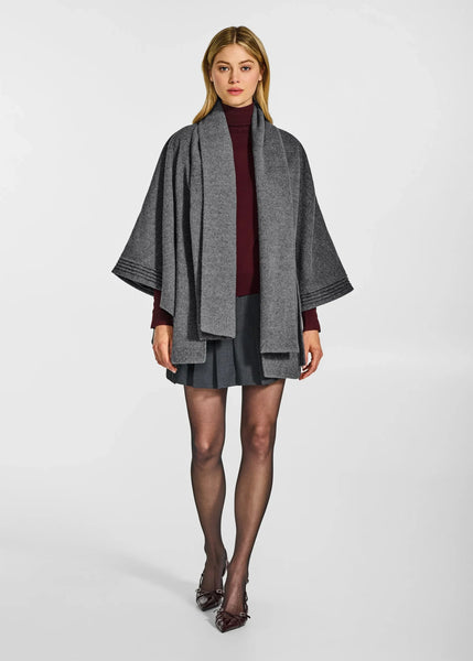 SENTALER Baby Alpaca Cape With Scarf Collar And Belt (PRE-ORDER)