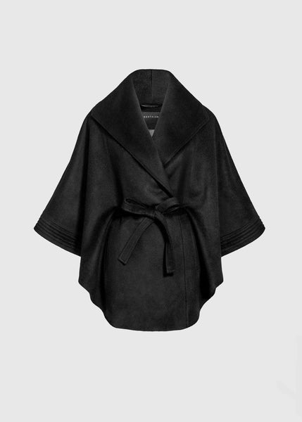 SENTALER Baby Alpaca Cape With Shawl Collar and Belt (PRE-ORDER)