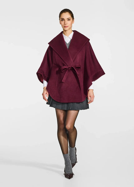 SENTALER Baby Alpaca Cape With Shawl Collar and Belt (PRE-ORDER)
