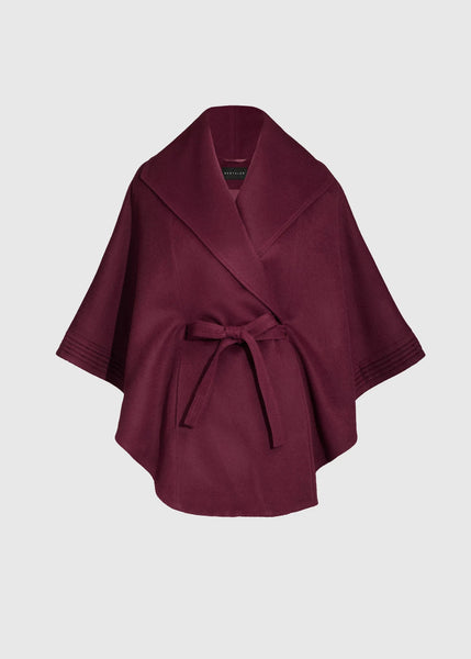 SENTALER Baby Alpaca Cape With Shawl Collar and Belt (PRE-ORDER)