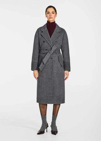 SENTALER Baby Alpaca Long Double-Breasted Notched Collar Coat (PRE-ORDER)