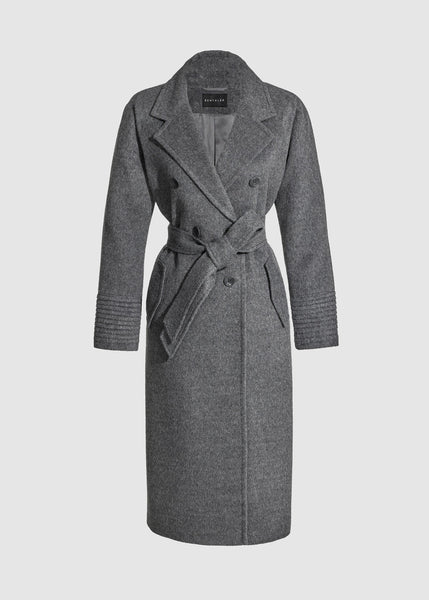 SENTALER Baby Alpaca Long Double-Breasted Notched Collar Coat (PRE-ORDER)