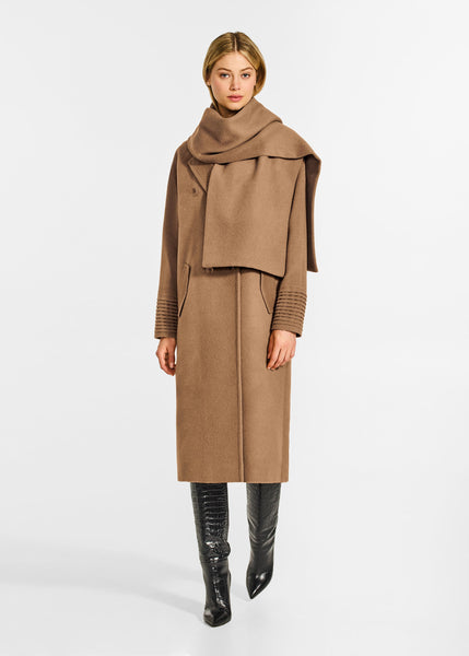 SENTALER Baby Alpaca Long Double-Breasted Notched Collar Coat (PRE-ORDER)