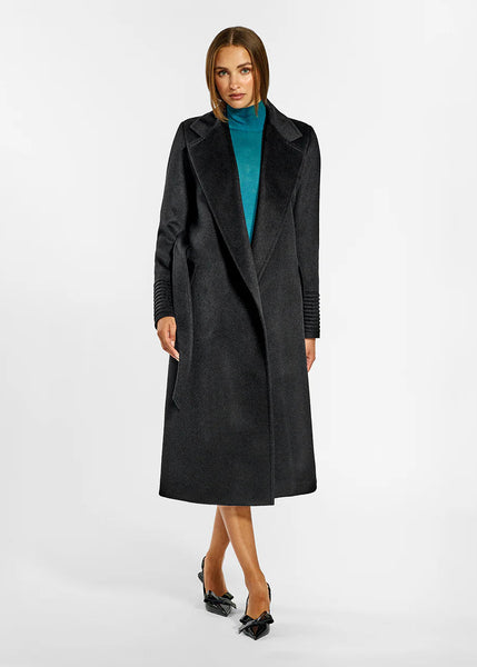 SENTALER Baby Alpaca Long Notched Collar Wrap Coat (PRE-ORDER)