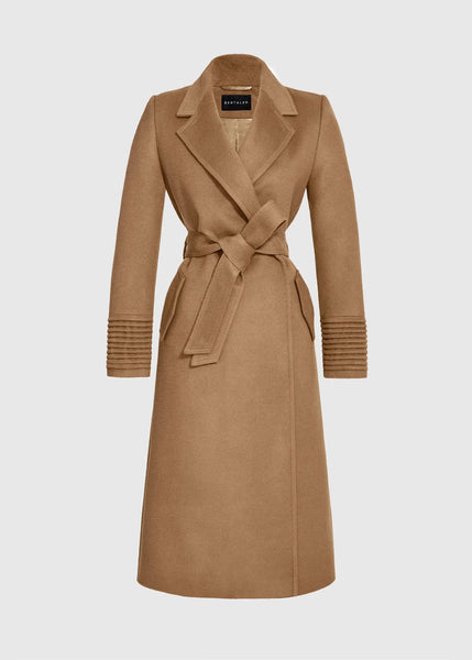 SENTALER Baby Alpaca Long Notched Collar Wrap Coat (PRE-ORDER)