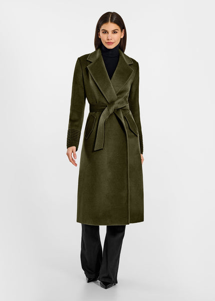 SENTALER Baby Alpaca Long Notched Collar Wrap Coat (PRE-ORDER)