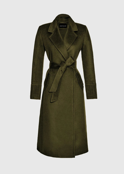 SENTALER Baby Alpaca Long Notched Collar Wrap Coat (PRE-ORDER)
