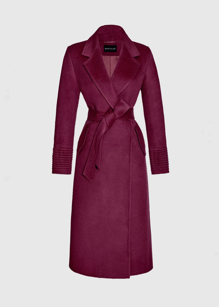 SENTALER Baby Alpaca Long Notched Collar Wrap Coat (PRE-ORDER)