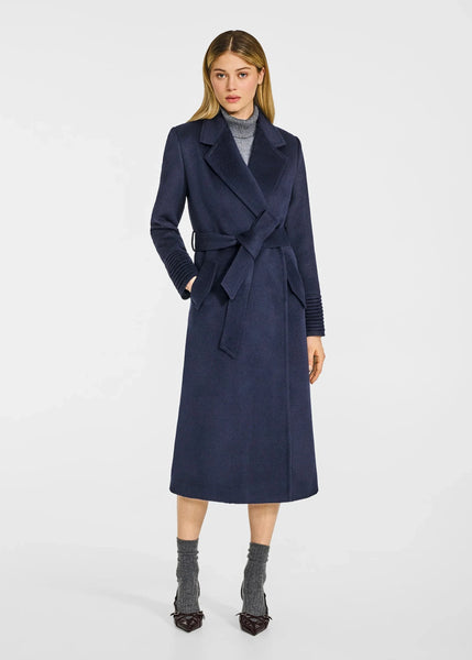 SENTALER Baby Alpaca Long Notched Collar Wrap Coat (PRE-ORDER)