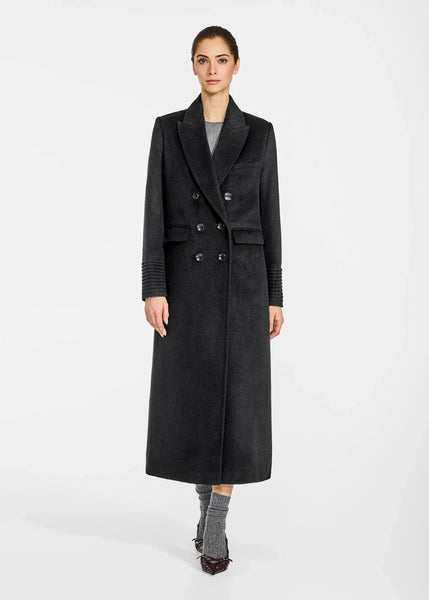 SENTALER Baby Alpaca Maxi Double Breasted Peak Collar Coat (PRE-ORDER)