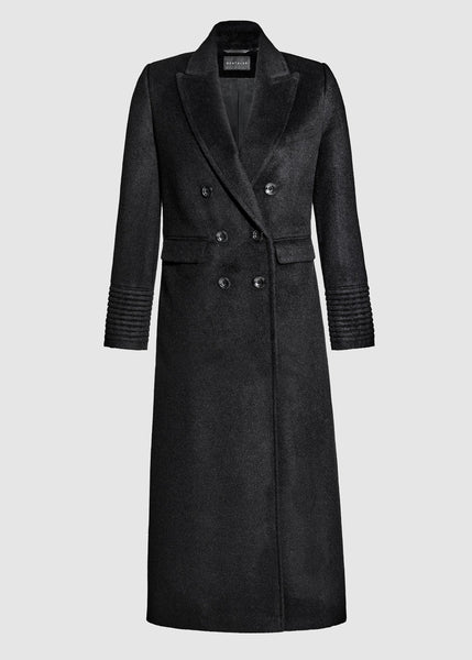 SENTALER Baby Alpaca Maxi Double Breasted Peak Collar Coat (PRE-ORDER)