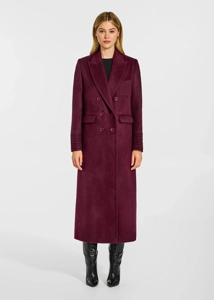 SENTALER Baby Alpaca Maxi Double Breasted Peak Collar Coat (PRE-ORDER)