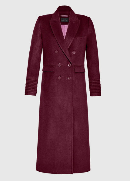 SENTALER Baby Alpaca Maxi Double Breasted Peak Collar Coat (PRE-ORDER)