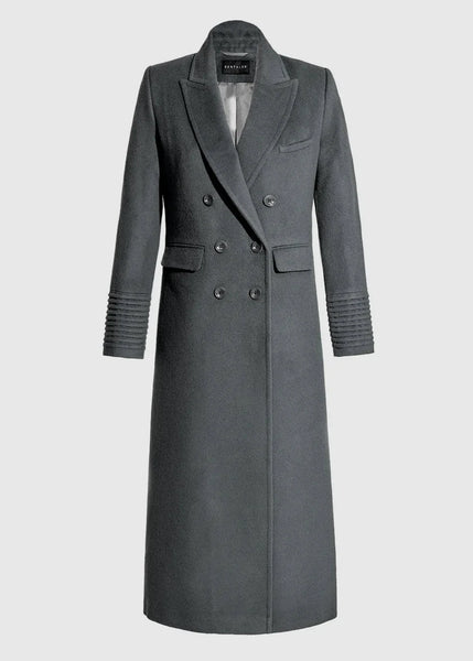 SENTALER Baby Alpaca Maxi Double Breasted Peak Collar Coat (PRE-ORDER)