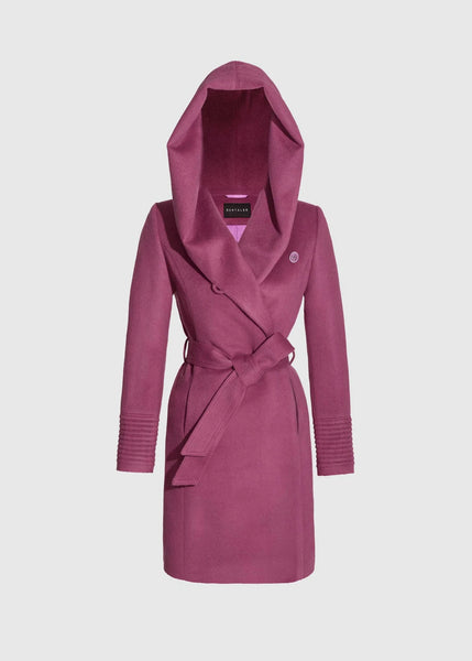 SENTALER Baby Alpaca Mid Length Hooded Wrap Coat (PRE-ORDER)