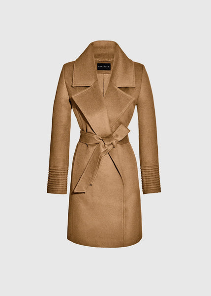 SENTALER Baby Alpaca Mid Length Large Notched Collar Wrap Coat (PRE-ORDER)