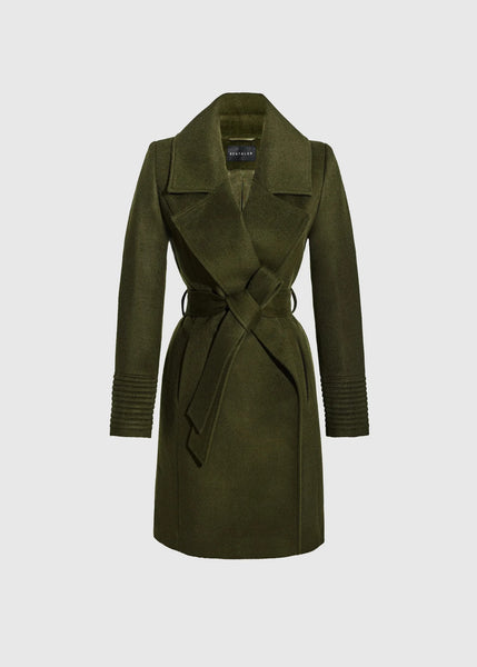 SENTALER Baby Alpaca Mid Length Large Notched Collar Wrap Coat (PRE-ORDER)