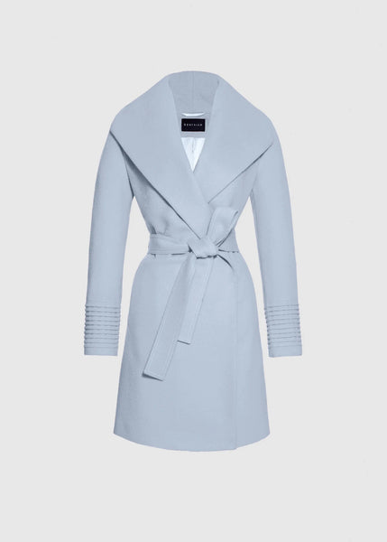 SENTALER Baby Alpaca Mid Length Shawl Collar Wrap Coat (PRE-ORDER)