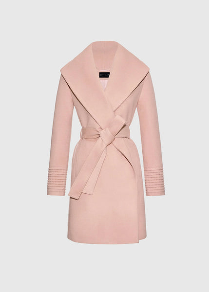 SENTALER Baby Alpaca Mid Length Shawl Collar Wrap Coat (PRE-ORDER)