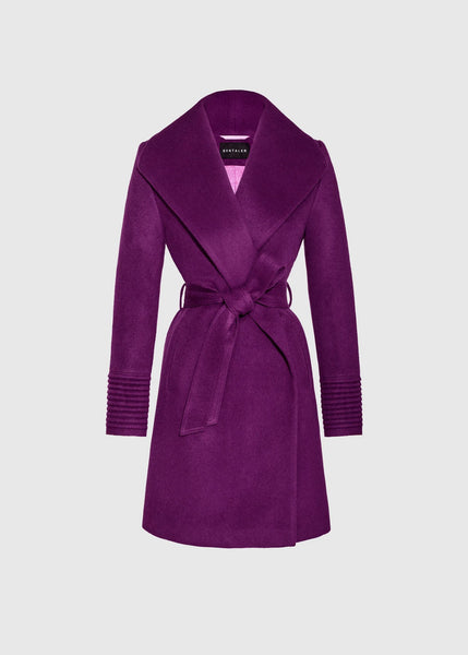 SENTALER Baby Alpaca Mid Length Shawl Collar Wrap Coat (PRE-ORDER)