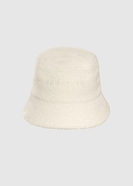 SENTALER Bouclé Alpaca Bucket Hat - Ivory
