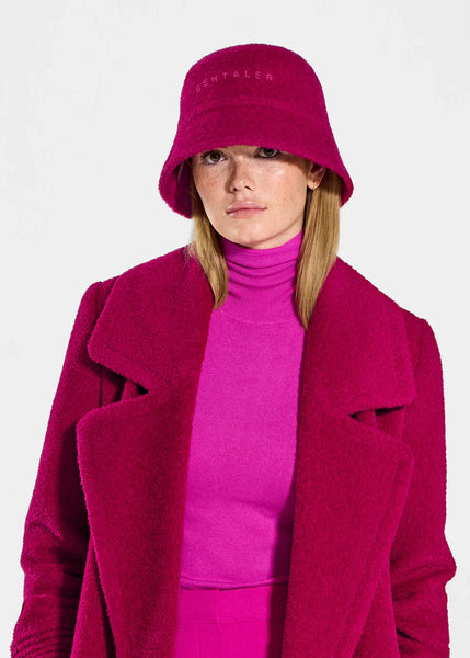 SENTALER Bouclé Alpaca Bucket Hat - Orchid Flower