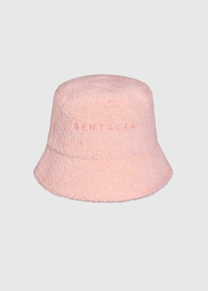 SENTALER Bouclé Alpaca Bucket Hat - Pink Clay