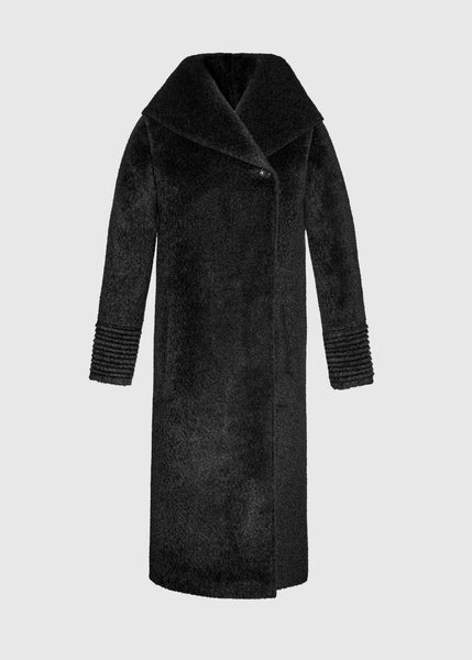 SENTALER Bouclé Alpaca Long Hooded Coat (PRE-ORDER)