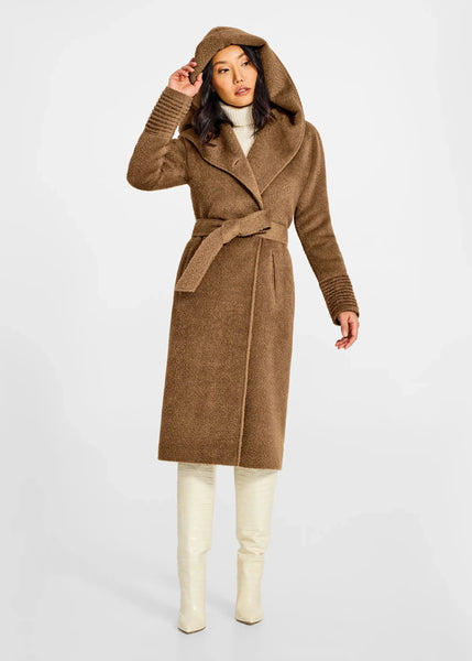 SENTALER Bouclé Alpaca Long Hooded Coat (PRE-ORDER)