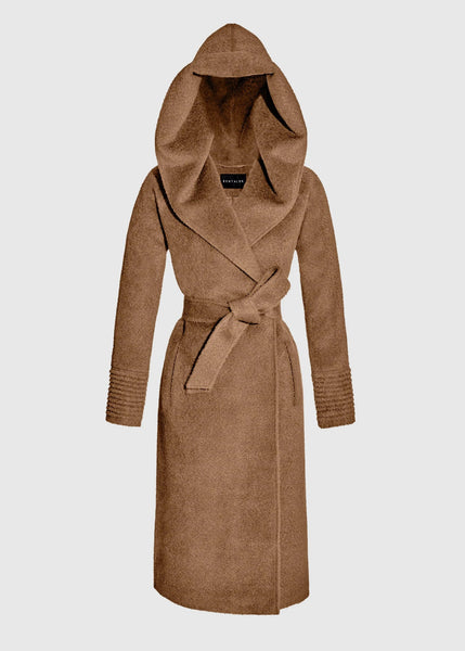 SENTALER Bouclé Alpaca Long Hooded Coat (PRE-ORDER)