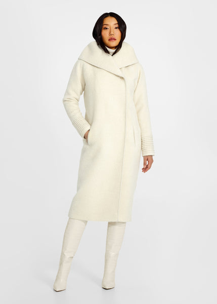 SENTALER Bouclé Alpaca Long Hooded Coat (PRE-ORDER)