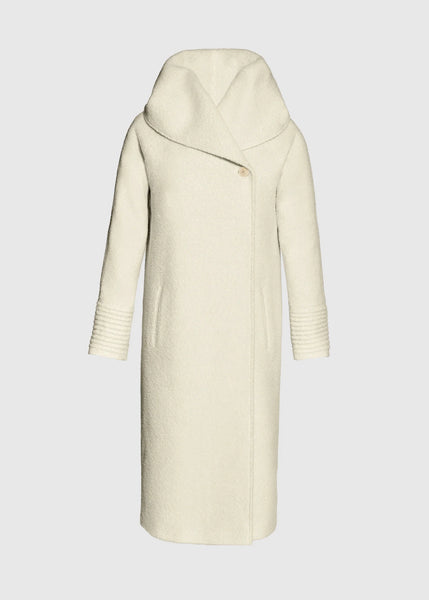 SENTALER Bouclé Alpaca Long Hooded Coat (PRE-ORDER)