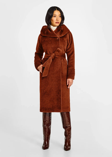 SENTALER Bouclé Alpaca Long Hooded Coat (PRE-ORDER)
