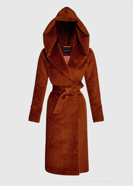 SENTALER Bouclé Alpaca Long Hooded Coat (PRE-ORDER)