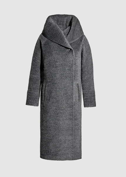 SENTALER Bouclé Alpaca Long Hooded Coat (PRE-ORDER)