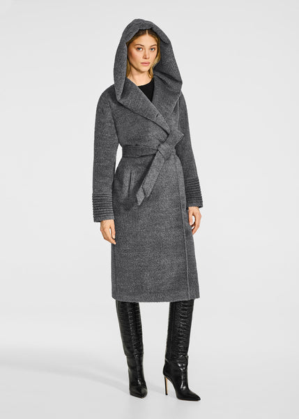 SENTALER Bouclé Alpaca Long Hooded Coat (PRE-ORDER)