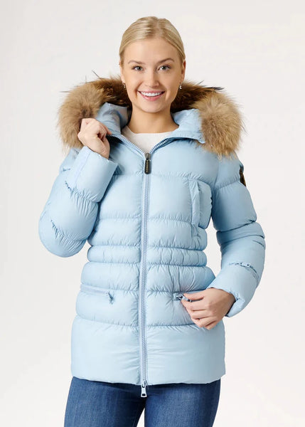 Eleven Elfs Earth Spirit Long Down Jacket - Light Denim