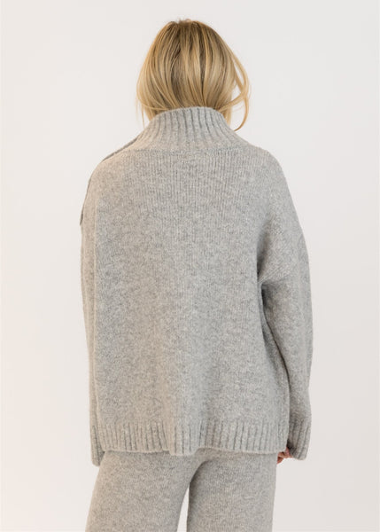 Lyla + Luxe Gant Luxe Sweater - Heather Grey