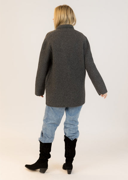 Lyla + Luxe Genie Sweater Blazer - Dark Grey