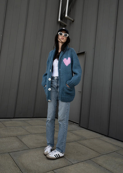 GOGO Sweaters Heart Cardi (PRE-ORDER)