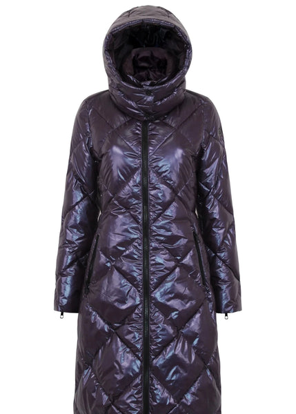 Eleven Elfs Saga Long Vegan Down Coat - Aubergine (PRE-ORDER)