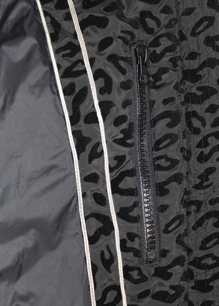 Eleven Elfs Saga Long Vegan Down Coat - Black Leopard (PRE-ORDER)