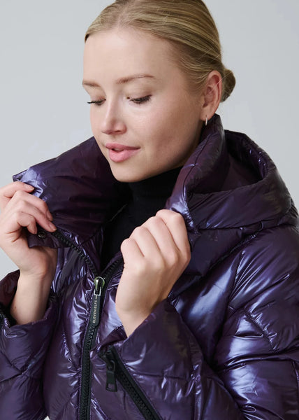 Eleven Elfs Saga Long Vegan Down Coat - Aubergine (PRE-ORDER)