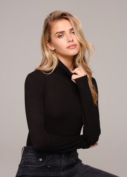 Majestic Filatures Turtleneck Long Sleeve - Black