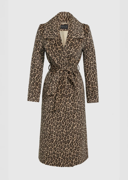 SENTALER Bouclé Alpaca Long Notched Collar Wrap Coat (PRE-ORDER)
