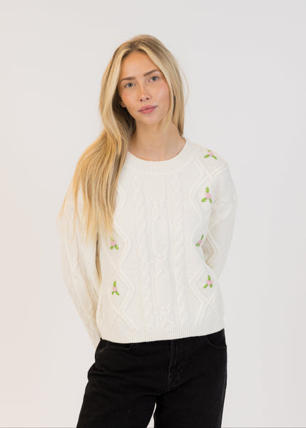 Lyla + Luxe Margot Pullover - Off-White