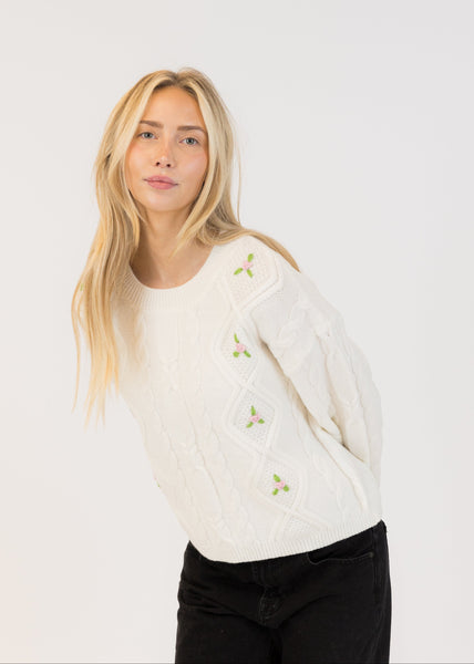 Lyla + Luxe Margot Pullover - Off-White
