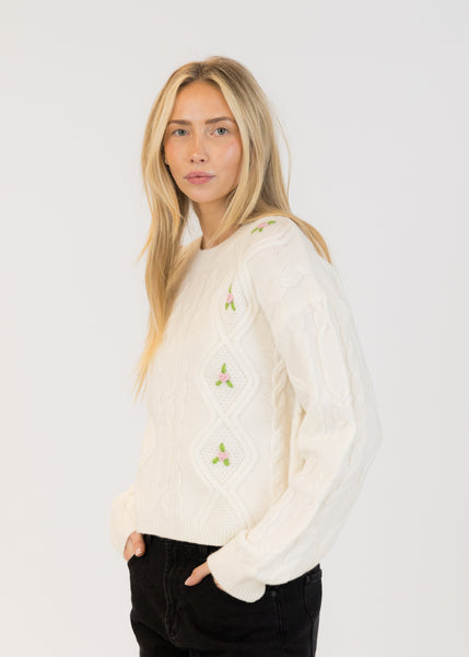 Lyla + Luxe Margot Pullover - Off-White